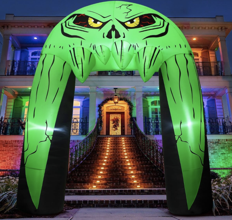 giant 10-foot inflatable halloween archway for the yard, best halloween lawn decorations